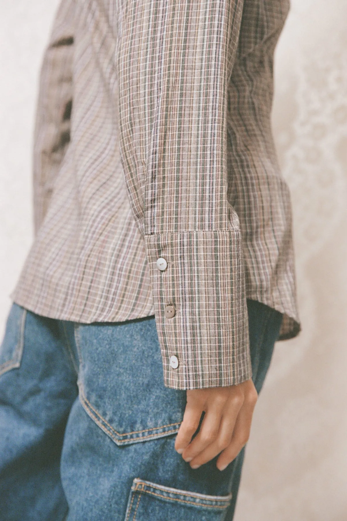 Charcoal Stripe Tailored Shirt sold by Apres Studio product image thumbnail 2