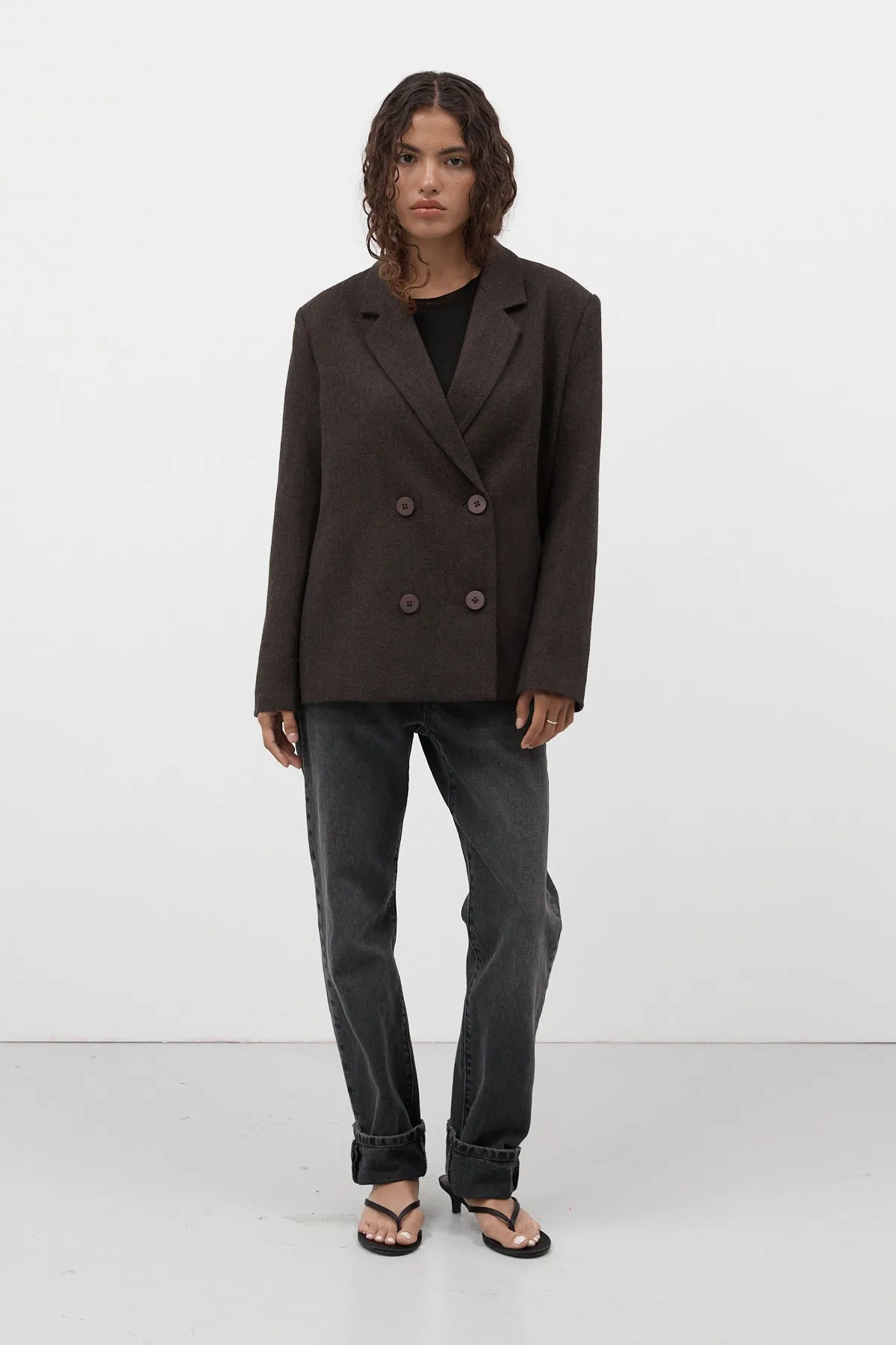 Brown Herringbone Blazer sold by Apres Studio product image thumbnail 2
