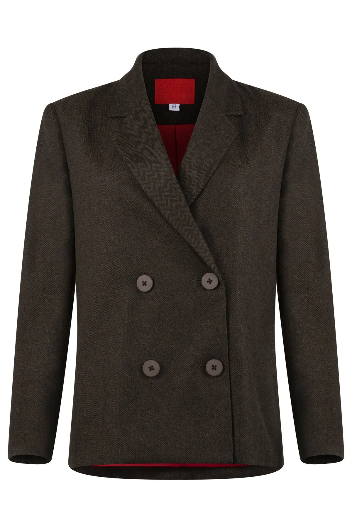 Brown Herringbone Blazer sold by Apres Studio product image thumbnail 3