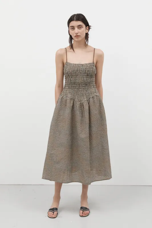 Biscuit Plaid Ballerina Dress made by Apres Studio