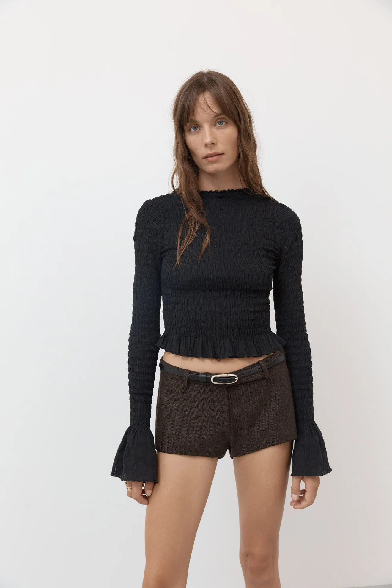 Black Valentine Ruched Longsleeve sold by Apres Studio product image thumbnail 5