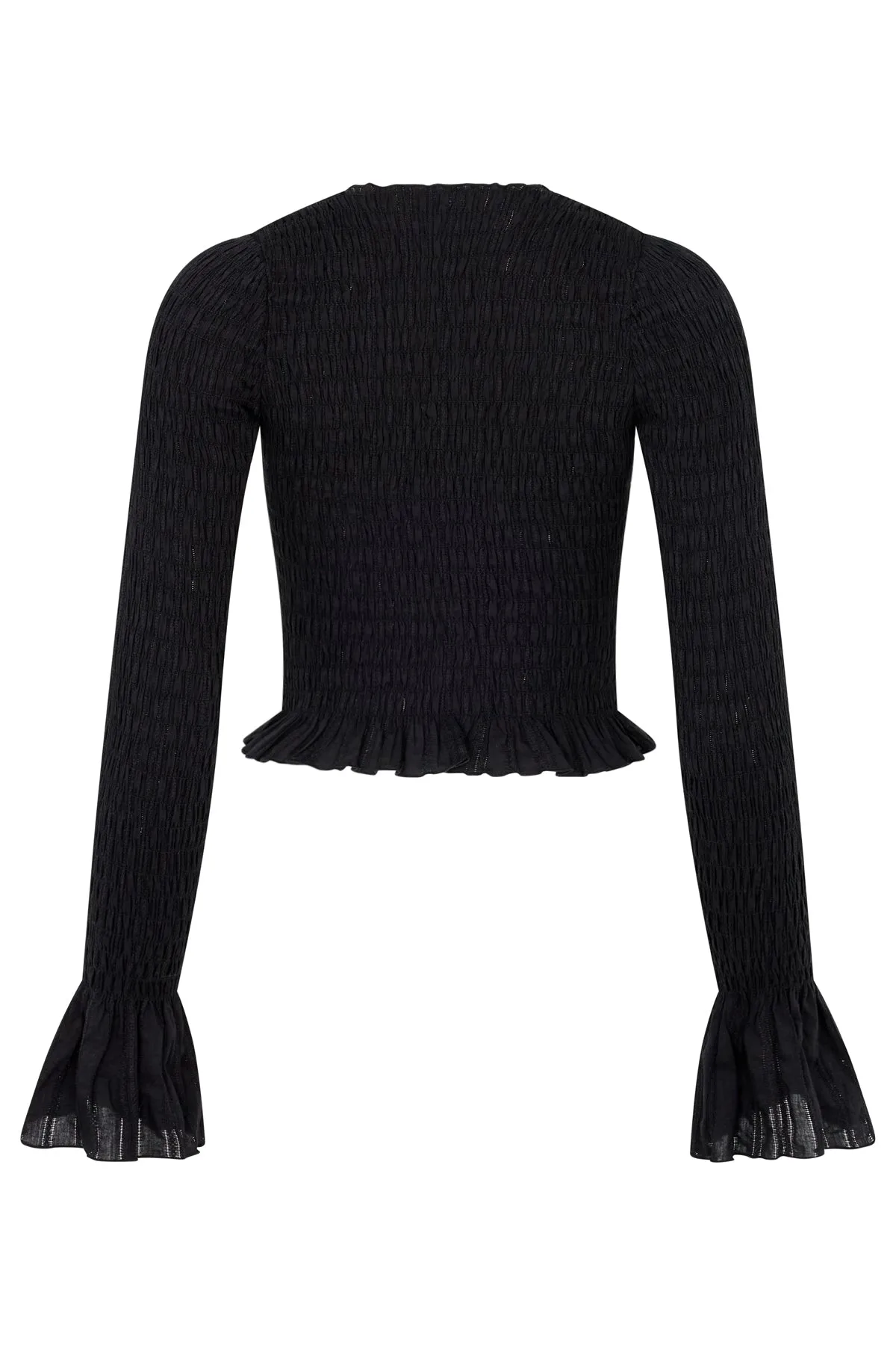 Black Valentine Ruched Longsleeve sold by Apres Studio product image thumbnail 4
