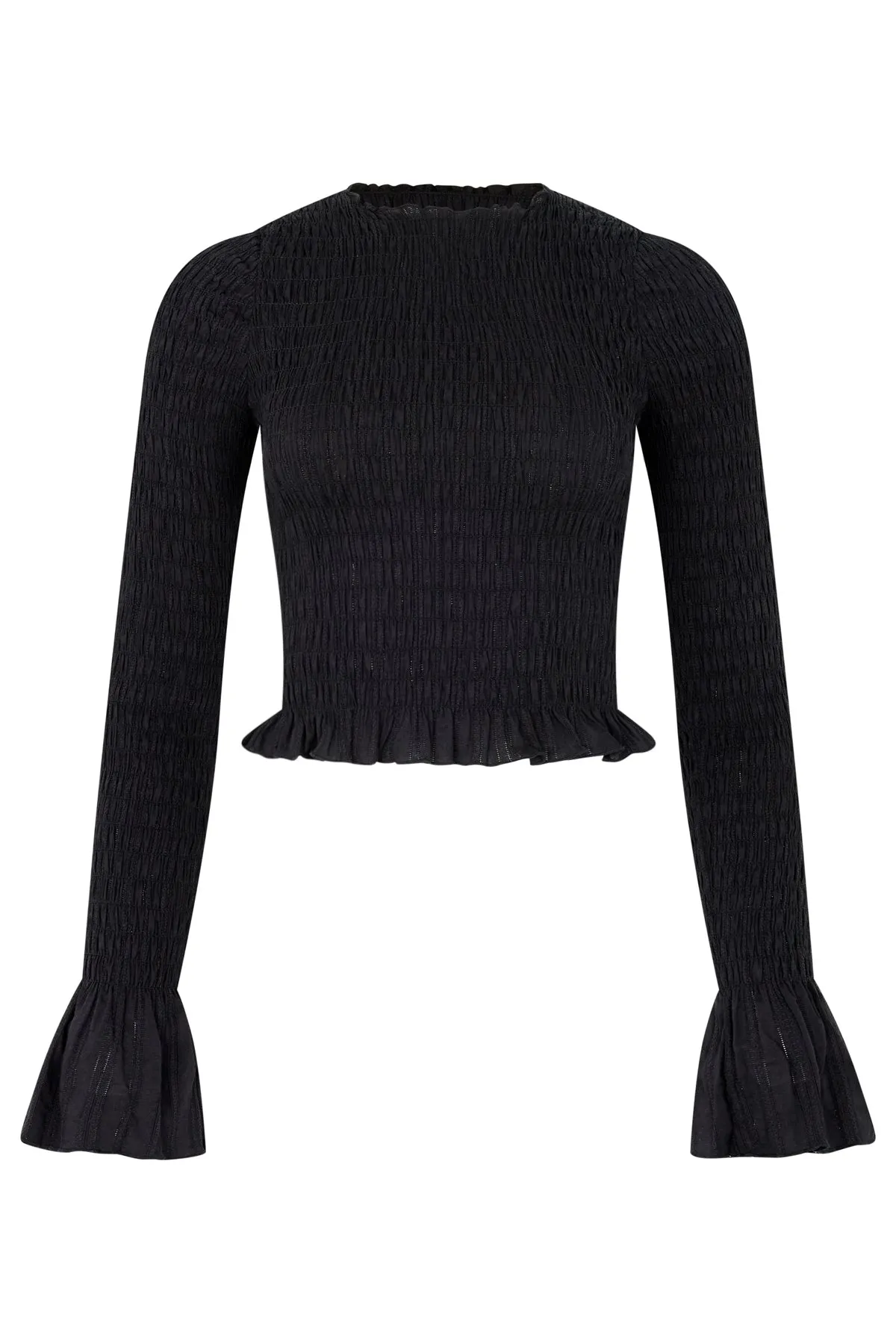 Black Valentine Ruched Longsleeve sold by Apres Studio product image thumbnail 3