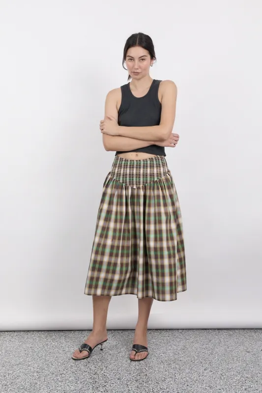 Martini Ruched Midi Skirt sold by Apres Studio
