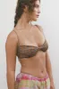Chocolate Plaid Cynthia Bikini Top sold by Apres Studio