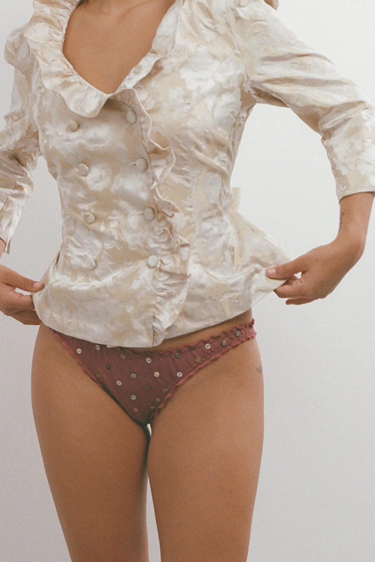 Metallic Shell Lulu Bikini Bottom sold by Apres Studio