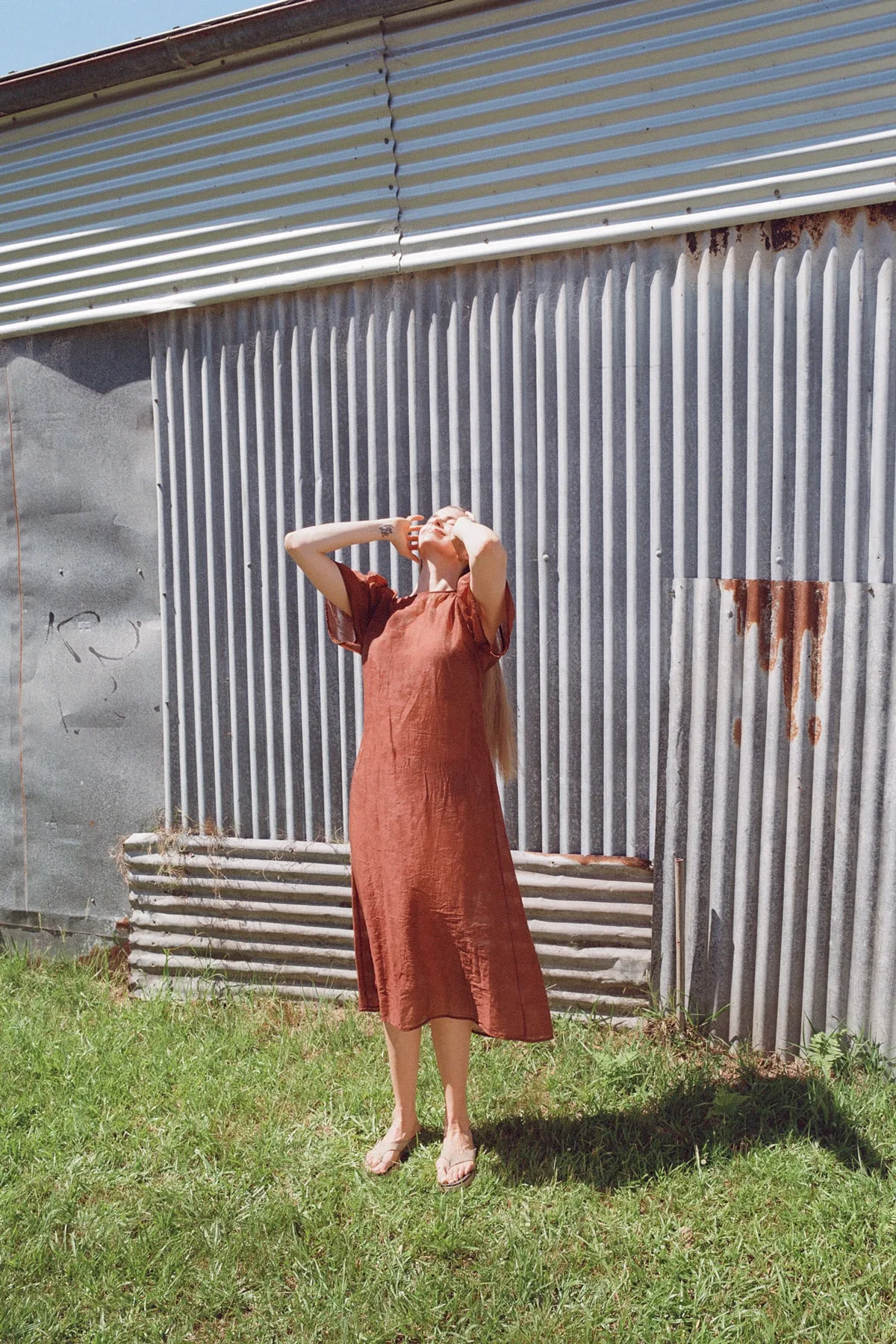 Crimson Garden Jacquard Dress sold by Apres Studio product image thumbnail 2