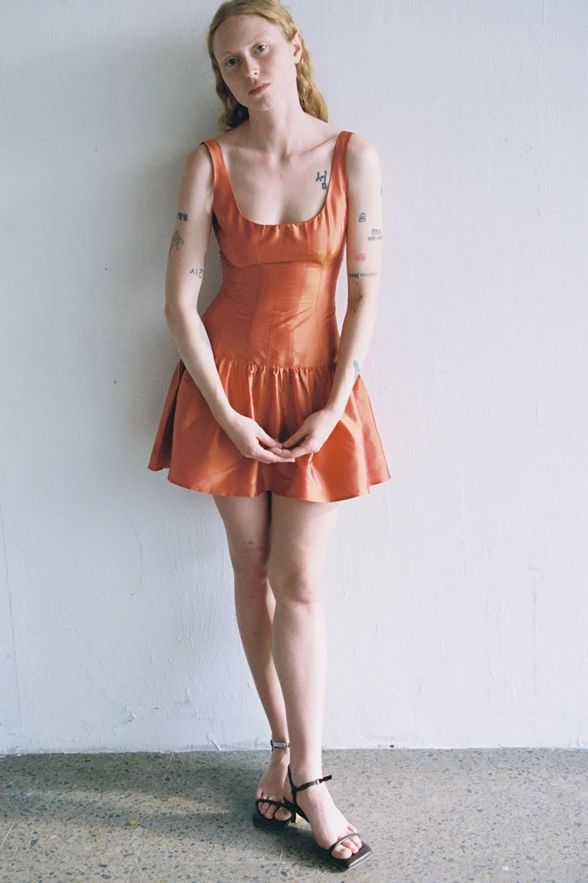 Copper Ophelia Silk Mini Dress sold by Apres Studio product image thumbnail 5