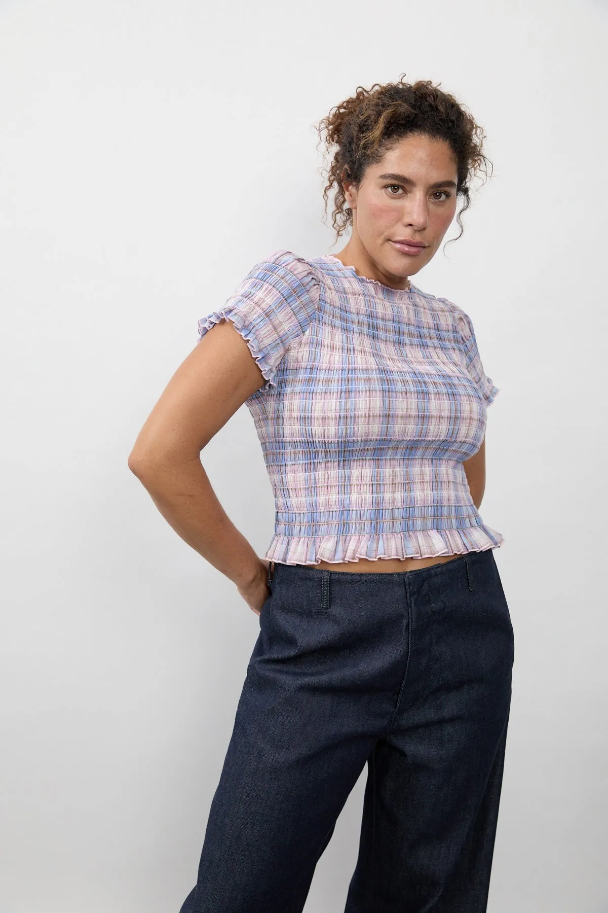 Paloma Ruched Tee sold by Apres Studio