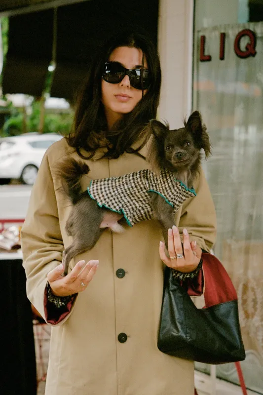 Biscuit Plaid Ruched Dog Vest sold by Apres Studio