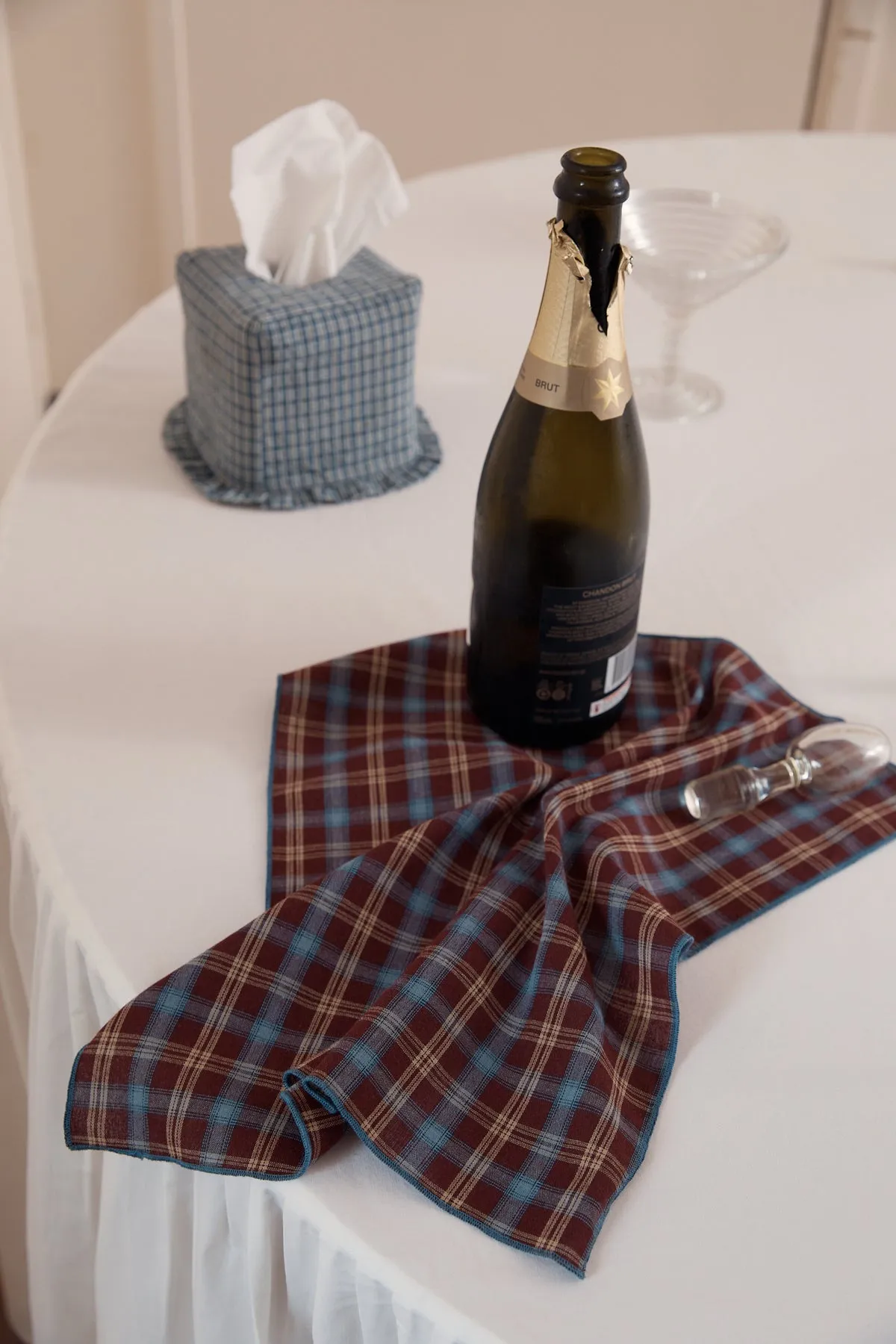 Boysenberry Offcut Napkins sold by Apres Studio