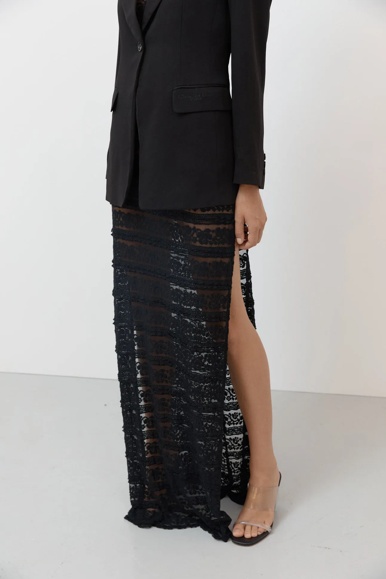 Black Lace Maxi Dress sold by Apres Studio product image thumbnail 2