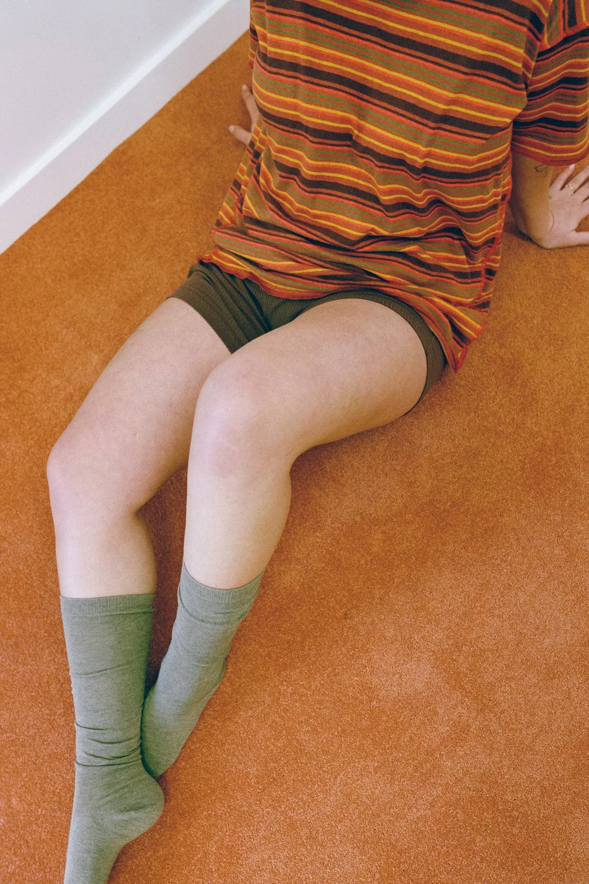 Marigold Stripe Hemp Tee sold by Apres Studio product image thumbnail 5