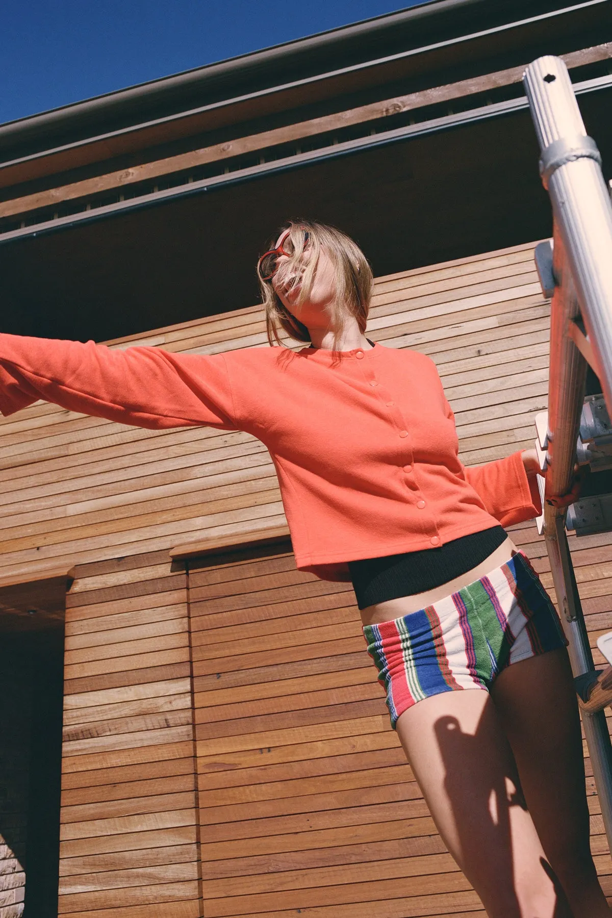 Tangerine Hemp Fleece Cardigan sold by Apres Studio product image thumbnail 4