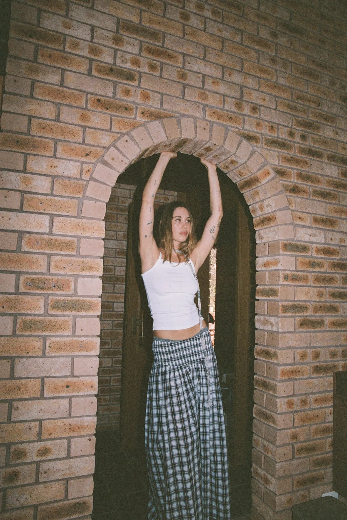 Liquorice Plaid Ruched Skirt sold by Apres Studio product image thumbnail 3