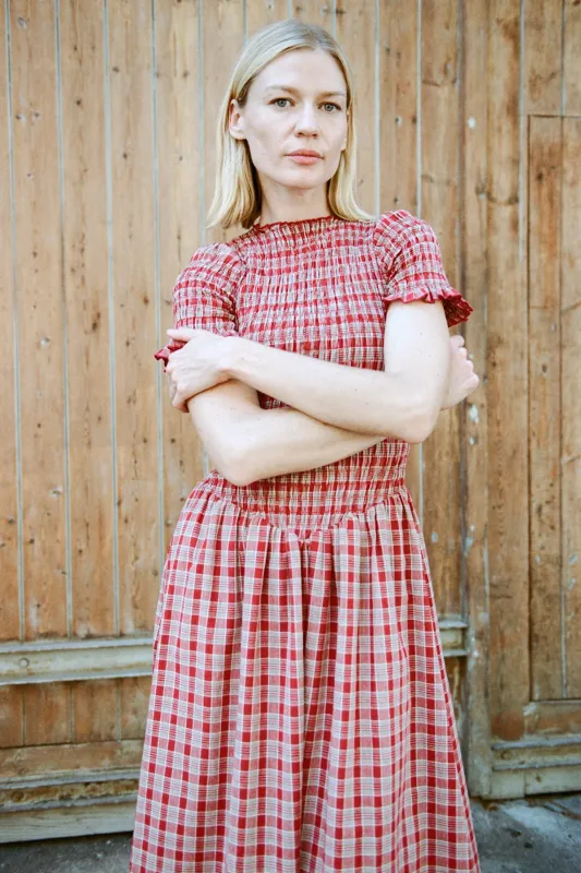 Cranberry Marta Dress sold by Apres Studio