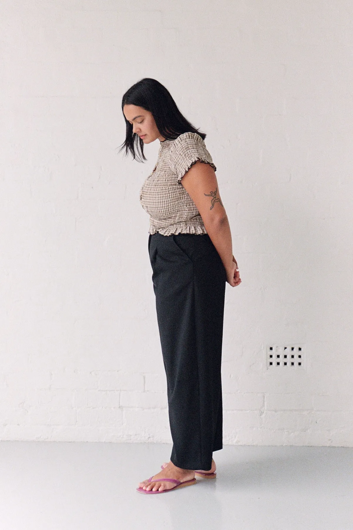 Bamboo Ruched Button Tee sold by Apres Studio product image thumbnail 5
