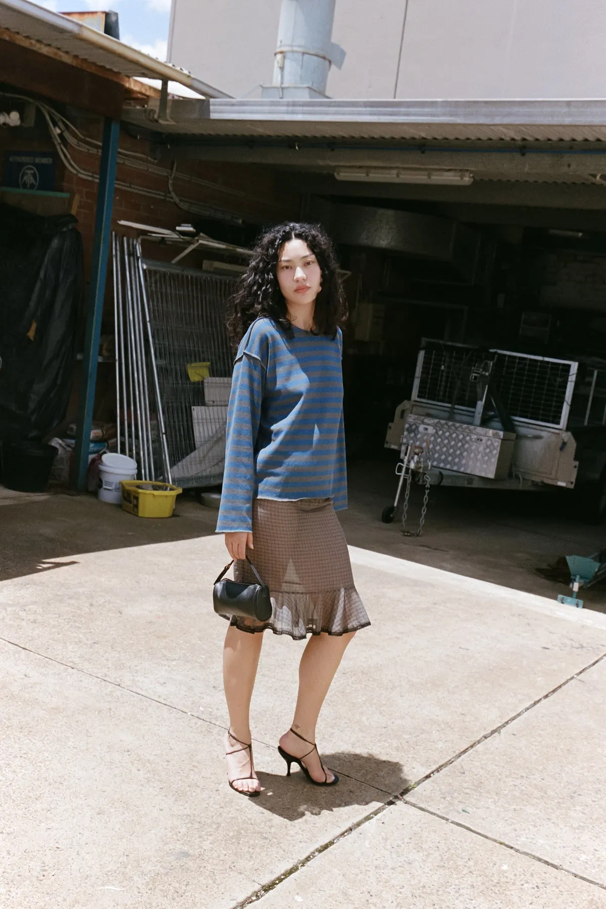 Blue Stripe Hemp Longsleeve sold by Apres Studio product image thumbnail 4
