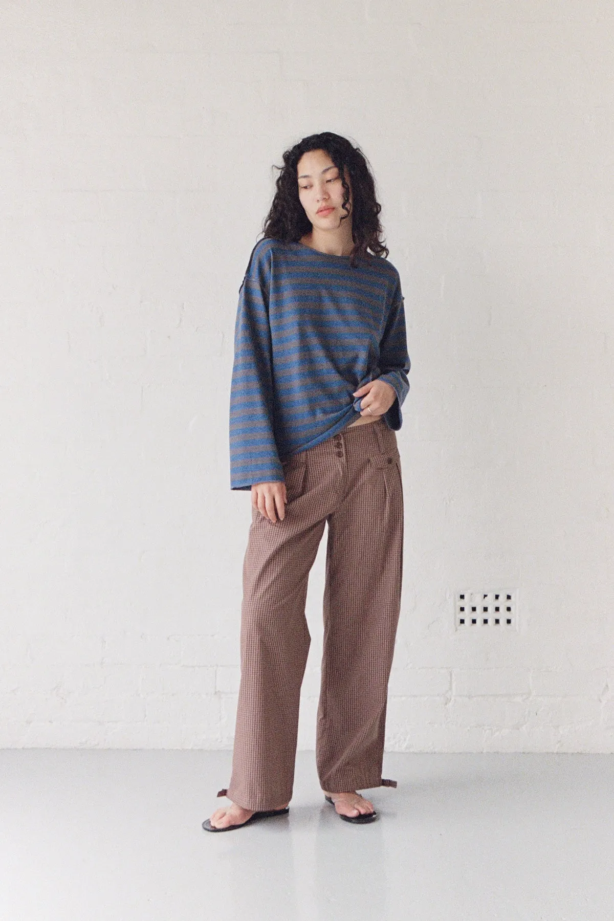 Blue Stripe Hemp Longsleeve sold by Apres Studio product image thumbnail 2