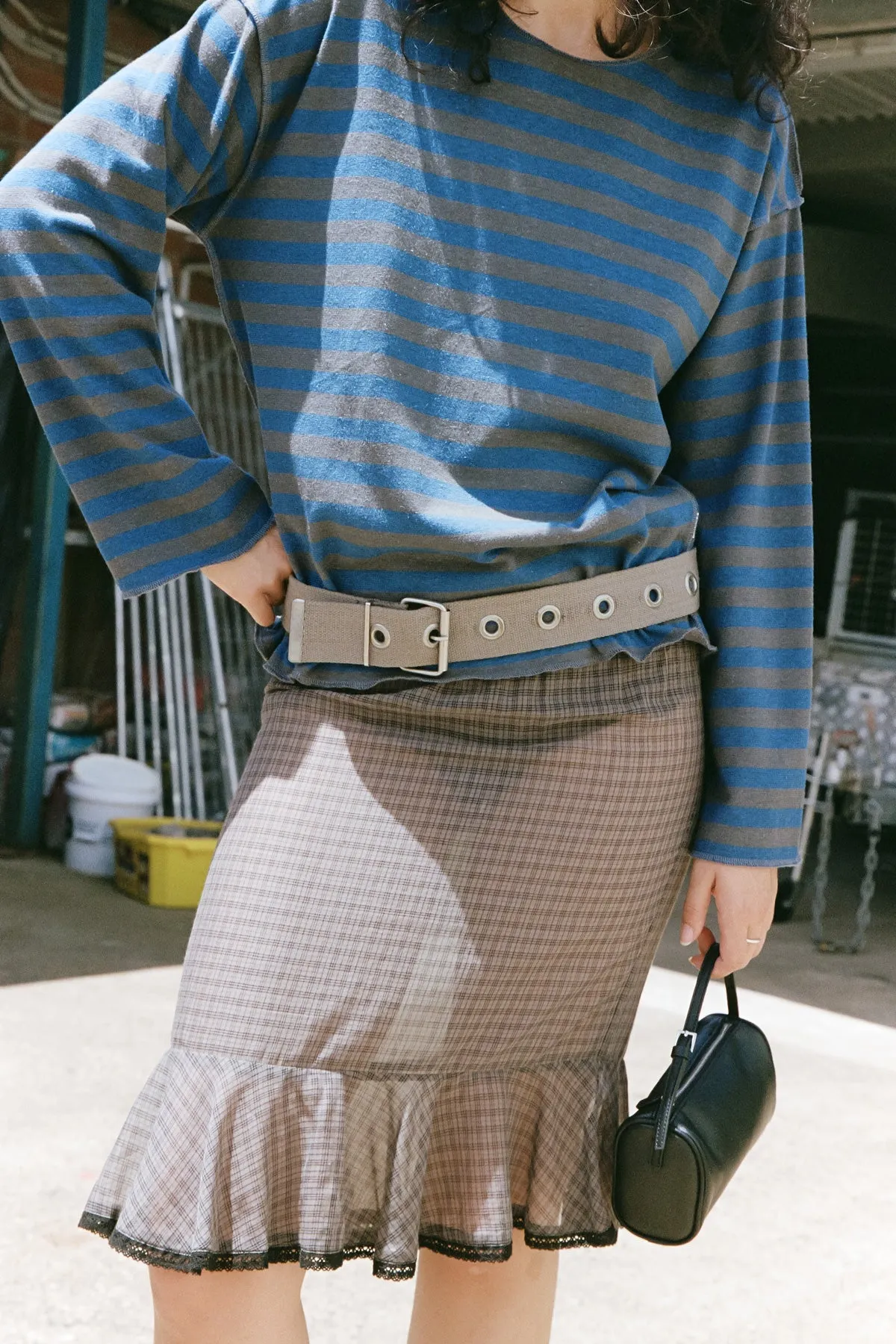 Blue Stripe Hemp Longsleeve sold by Apres Studio product image thumbnail 3