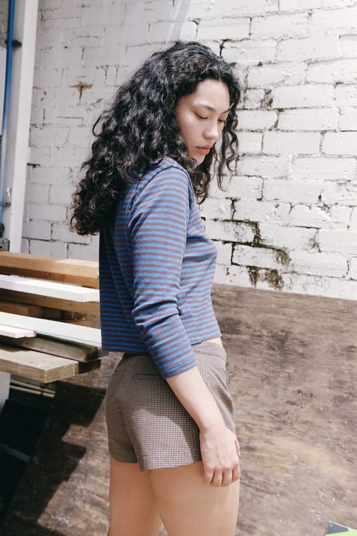 Blackberry Stripe Hemp Top sold by Apres Studio product image thumbnail 4