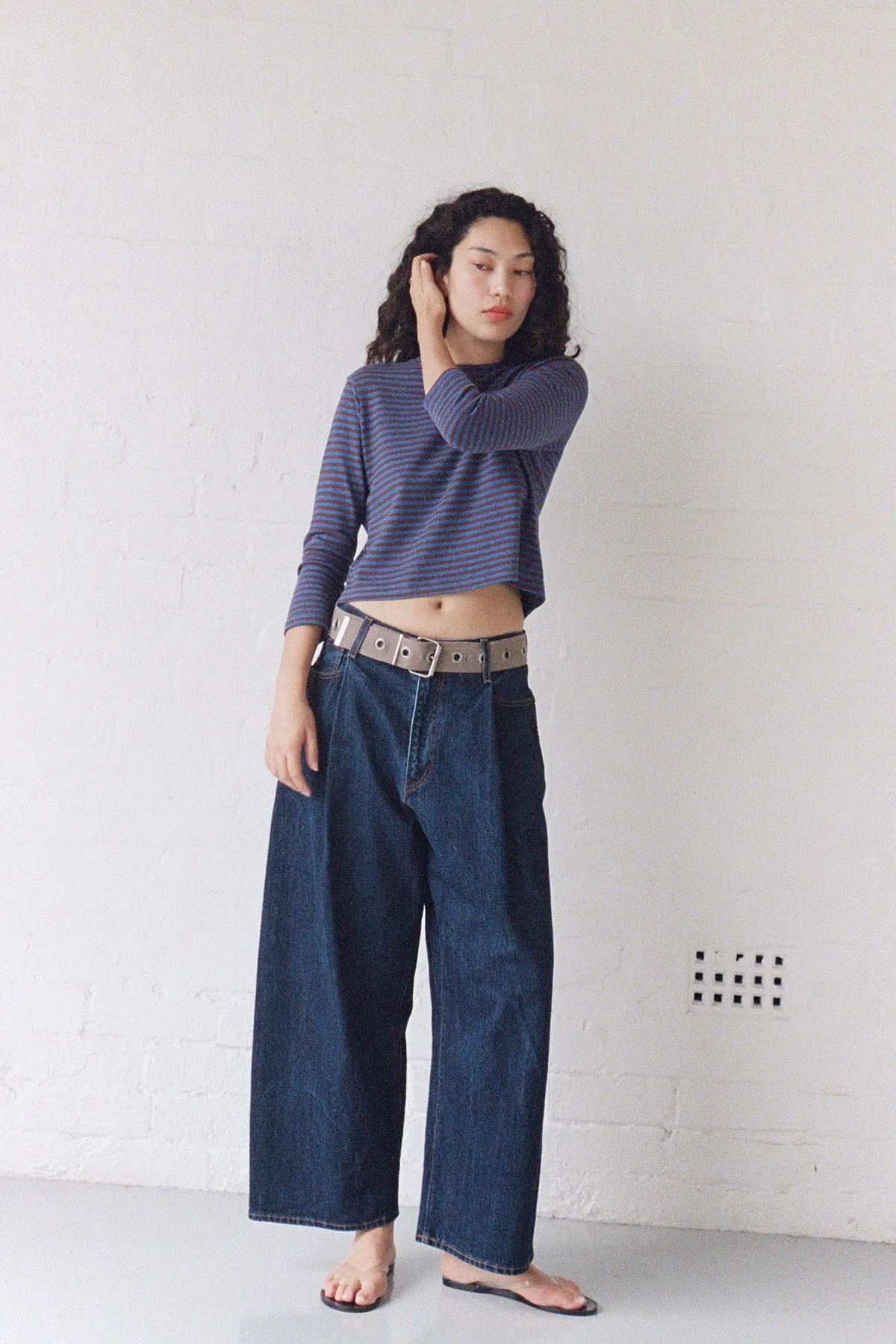 Blackberry Stripe Hemp Top sold by Apres Studio product image thumbnail 5