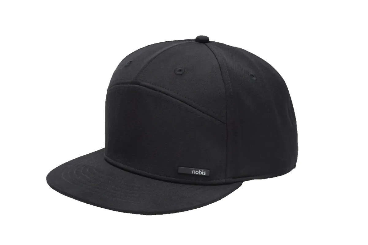 Solar 7-Panel Flat Peak Snapback Cap sold by Nobis