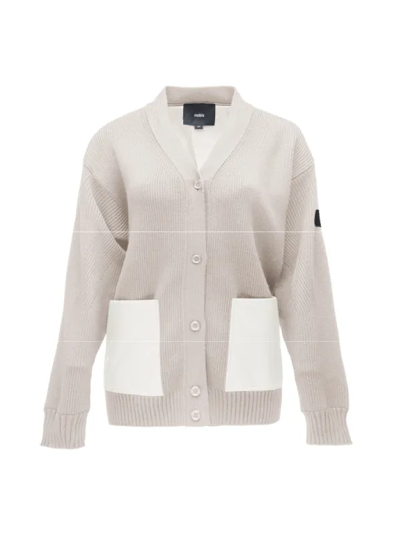 Riga Women's Tailored Button Front Cardigan made by Nobis