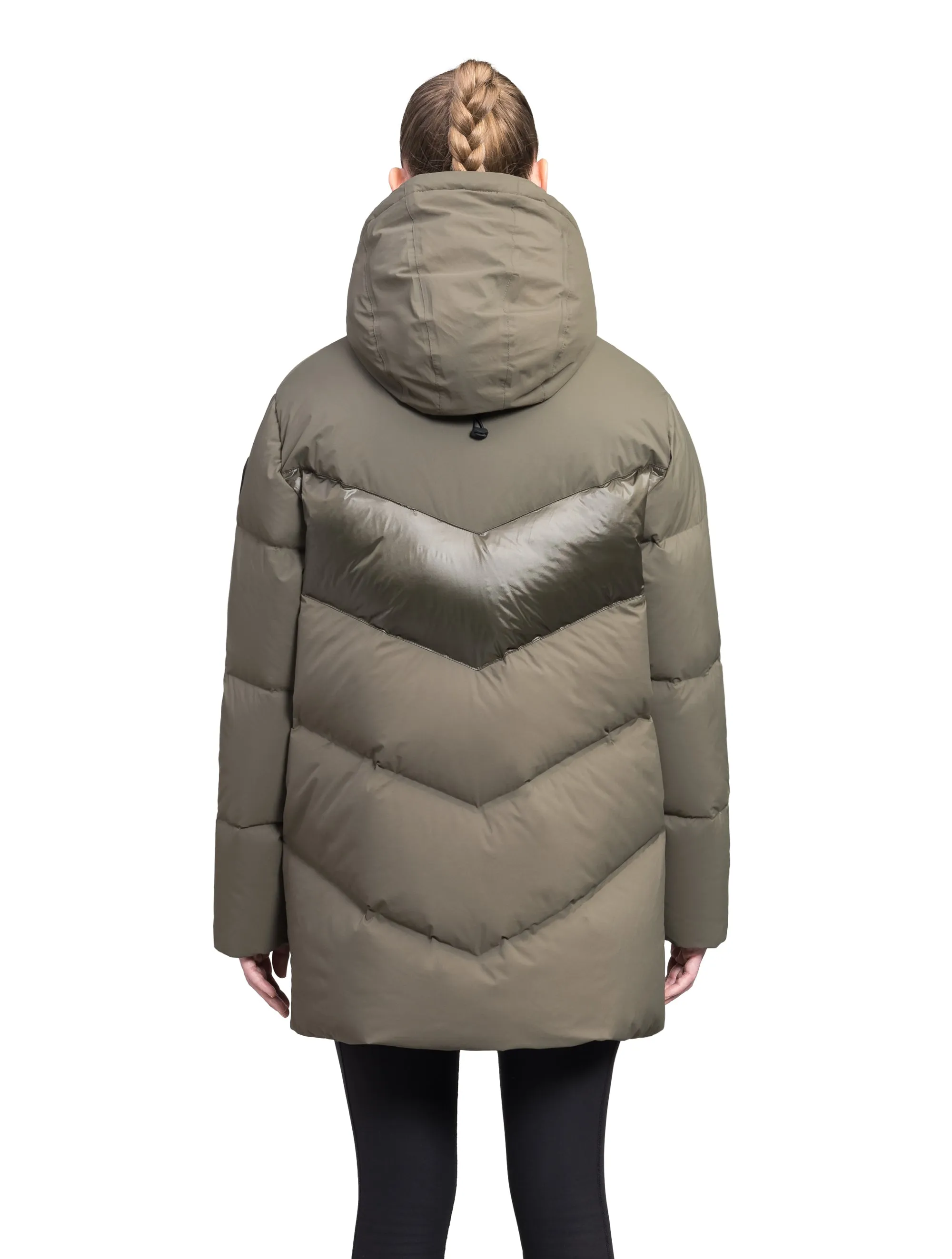Isla Women's Chevron Quilted Puffer Jacket sold by Nobis product image thumbnail 4