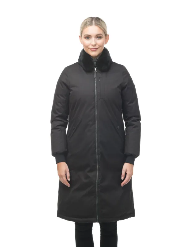 Elsa Women's Long Bomber Jacket sold by Nobis