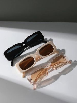 3pairs Women Square Frame shades Sunglasses Travel Accessories