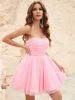 Ruched Mesh Tube Dress sold by SHEIN
