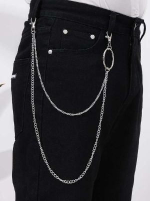 men layered pant chain sold by SHEIN