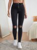 Cottnline High Waist Ripped Skinny Jeans sold by SHEIN