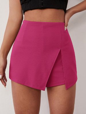 SHEIN SXY Solid Split Front Skort sold by SHEIN