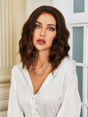 4*1 Lace Front Short Curly Synthetic Wig sold by SHEIN