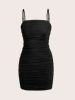 SHEIN EZwear Solid Ruched Cami Bodycon Dress sold by SHEIN
