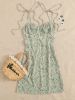 shein wywh knotted shoulder ruched bust ditsy floral cami dress sold by SHEIN