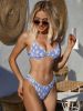 shein swim mod floral smocked underwire bikini swimsuit sold by SHEIN