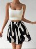 SHEIN Essnce Printed Texture Elastic Waist Skirt sold by SHEIN