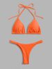 SHEIN Swim Vcay Tie Back Halter Bikini Swimsuit sold by SHEIN