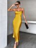 SHEIN Privé Solid Tie Backless Cami Dress sold by SHEIN