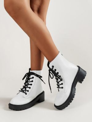 Lace-up Front Combat Boots sold by SHEIN