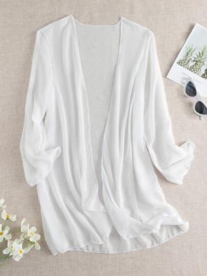 SHEIN Swim Vcay Simples Quimono sold by SHEIN