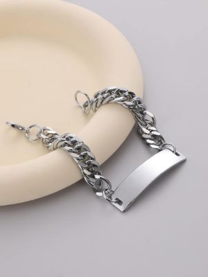 Men Geometric Decor Bracelet sold by SHEIN