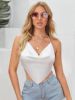 SHEIN BAE Tie Backless Asymmetrical Hem Satin Halter Top sold by SHEIN