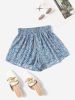 shein wywh ditsy floral shirred waist shorts sold by SHEIN