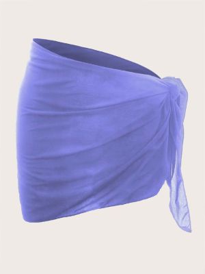 solid knot side cover up skirt made by SHEIN