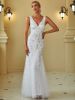 ever-pretty sequin detail mesh mermaid hem wedding dress sold by SHEIN