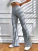 shein ezwear balletcore solid flare leg joggers sold by SHEIN